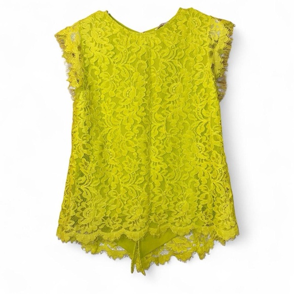Alexis Yellow Green Lace Blouse - Picture 2 of 8